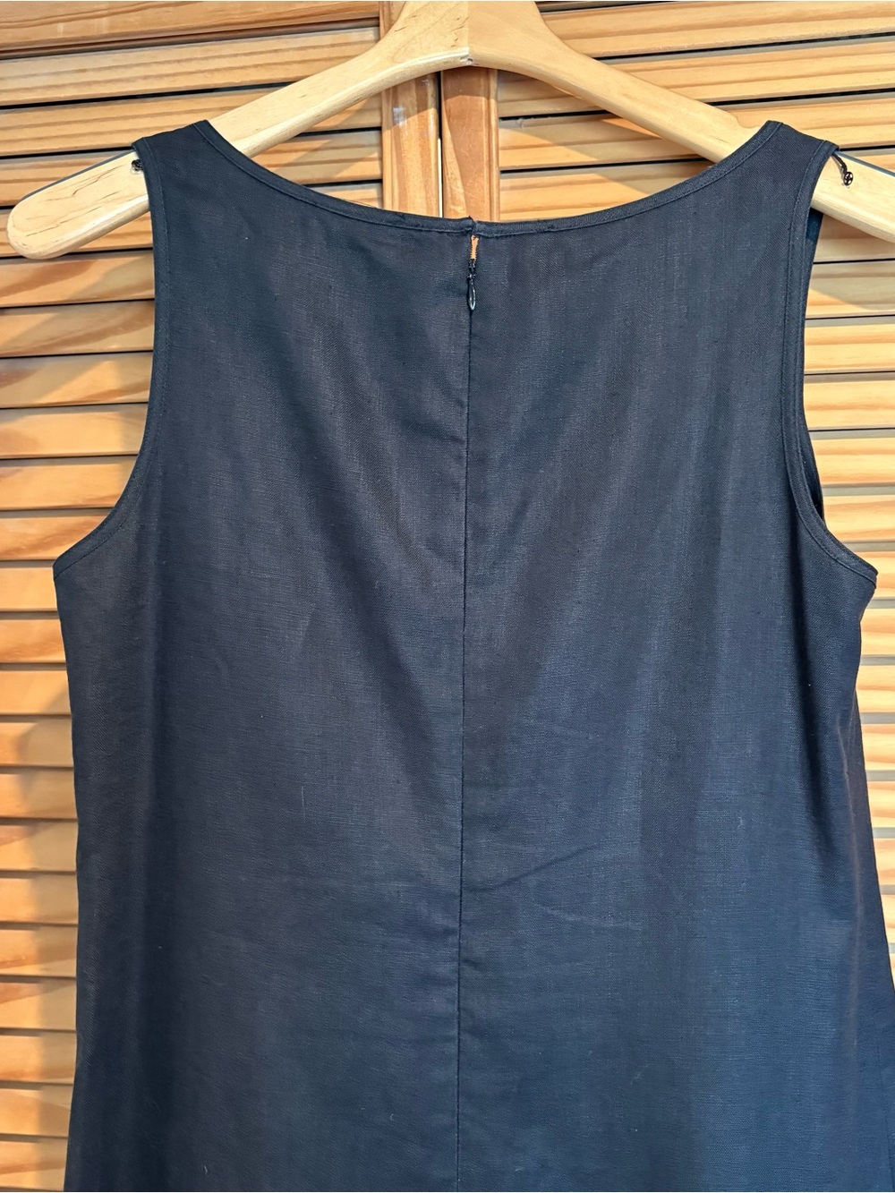 J. Crew Linen Black Maxi A-Line Dress Beach Resort Summer Flowy Classic Elegant - Picture 5 of 12